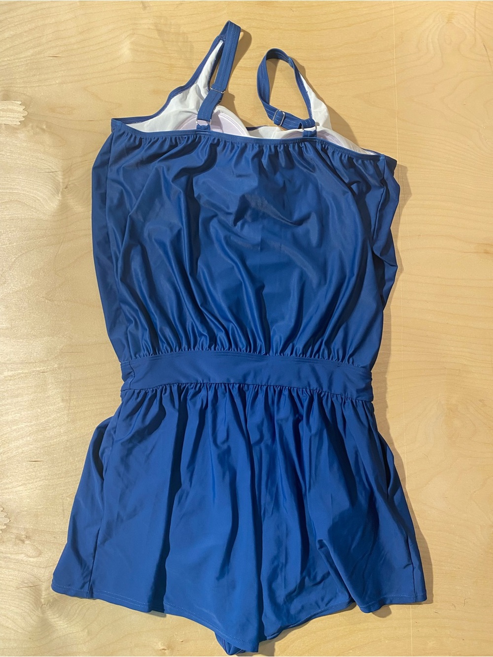 BloomChic Blue One-Piece Swim Romper with Palm Print 14-16 (Z) - Picture 8 of 9